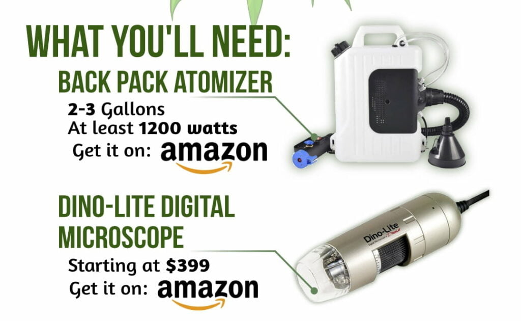 dino-lite microscope cold fogging atomizer